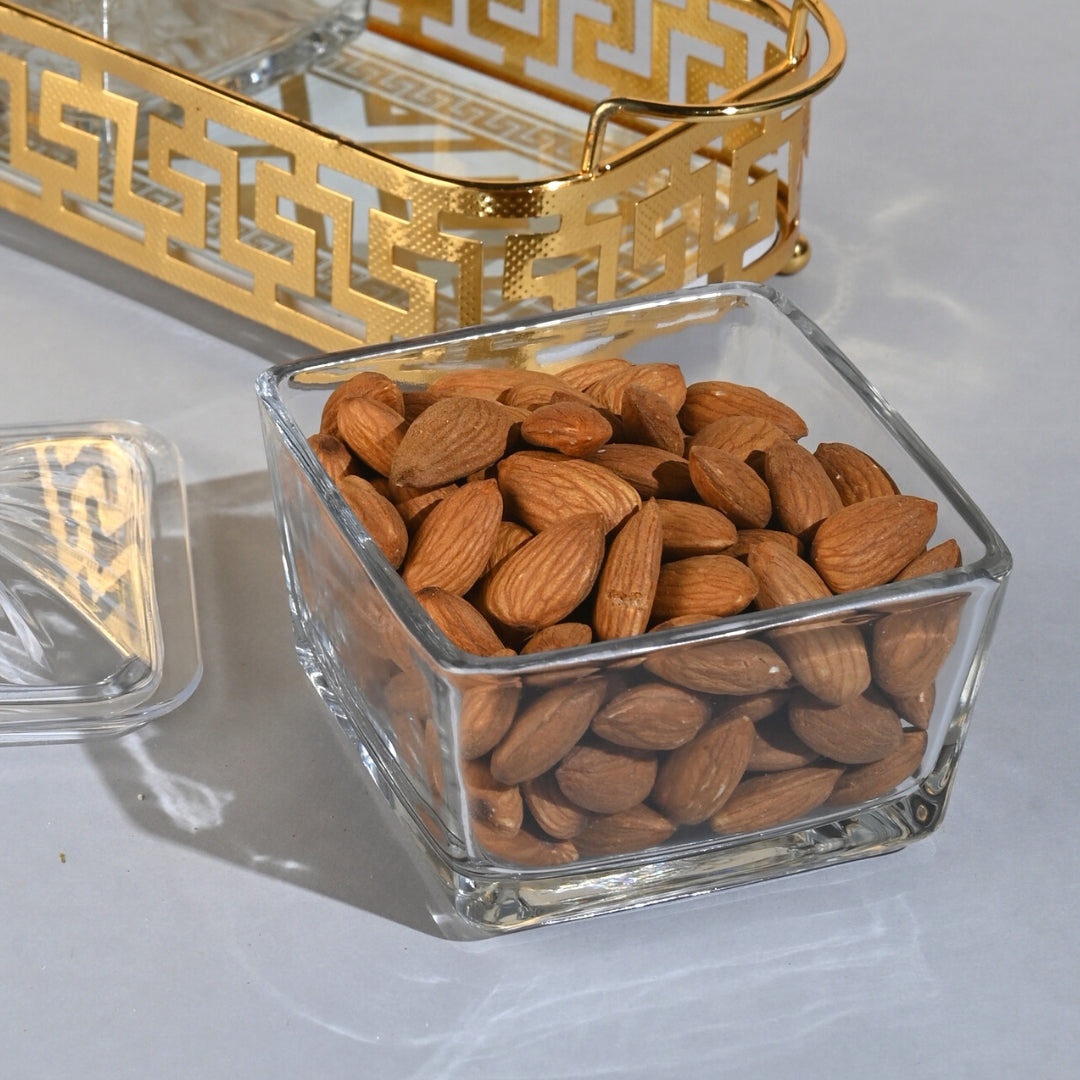 Metal Tray with 3 Containers